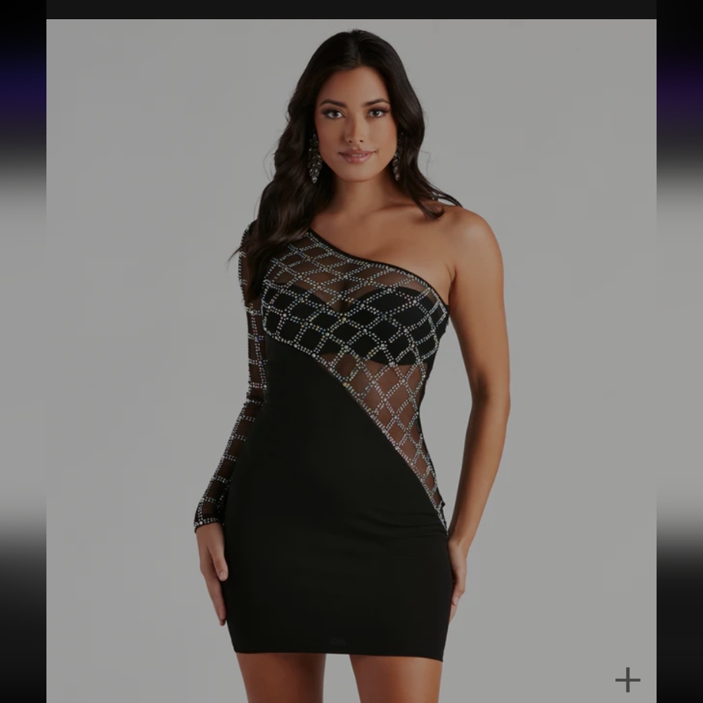 Rhinestone black dress